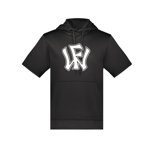 [6871.080.S-LOGO2] Men's Dri Fit Short Sleeve Hoodie (Adult S, Black, Logo 2)