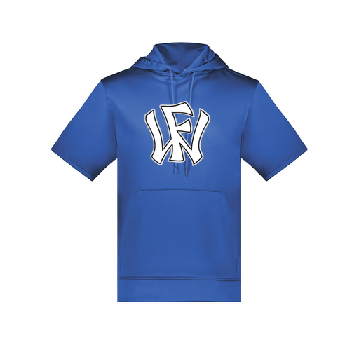 [6871.060.S-LOGO2] Men's Dri Fit Short Sleeve Hoodie (Adult S, Royal, Logo 2)