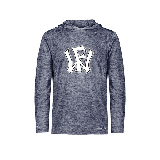 [FOLHCGNV-AS-LOGO2] Decker Men's Charge Hoodie (Adult S, Navy, Logo 2)