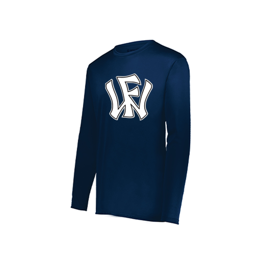 [222822.065.XS-LOGO2] Men's LS Smooth Sport Shirt (Adult XS, Navy, Logo 2)