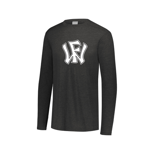 [FTLCUBBK-AXS-LOGO2] Decker Men's Tri-Blend T-Shirt - Long Sleeve (Adult XS, Black, Logo 2)