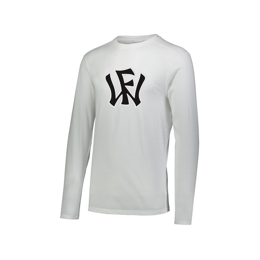 [FTLCUBWH-AXS-LOGO1] Decker Men's Tri-Blend T-Shirt - Long Sleeve (Adult XS, White, Logo 1)