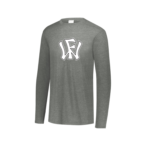[FTLCUBGY-AXS-LOGO2] Decker Men's Tri-Blend T-Shirt - Long Sleeve (Adult XS, Gray, Logo 2)