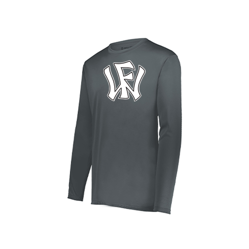 [222823.059.S-LOGO2] Youth LS Smooth Sport Shirt (Youth S, Gray, Logo 2)