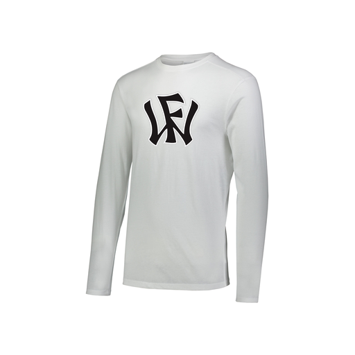 [3076.005.S-LOGO1] Youth LS Ultra-blend T-Shirt (Youth S, White, Logo 1)
