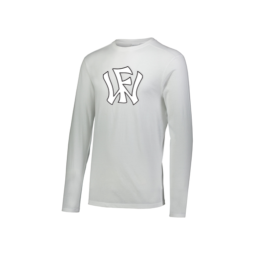 [FTLCUBWH-YS-LOGO2] Youth LS Ultra-blend T-Shirt (Youth S, White, Logo 2)