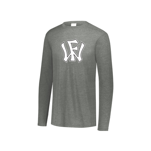 [FTLCUBGY-YS-LOGO2] Decker Youth Tri-Blend T-Shirt - Long Sleeve (Youth S, Gray, Logo 2)