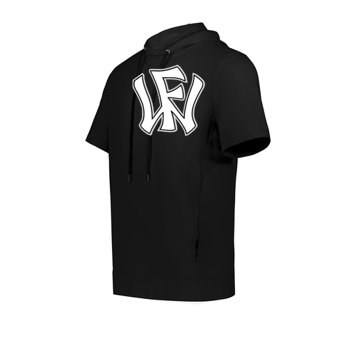 [222605.080.S-LOGO2] YOUTH VENTURA SOFT KNIT SHORT SLEEVE HOODIE (Youth S, Black, Logo 2)