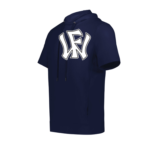 [222605.065.S-LOGO2] YOUTH VENTURA SOFT KNIT SHORT SLEEVE HOODIE (Youth S, Navy, Logo 2)