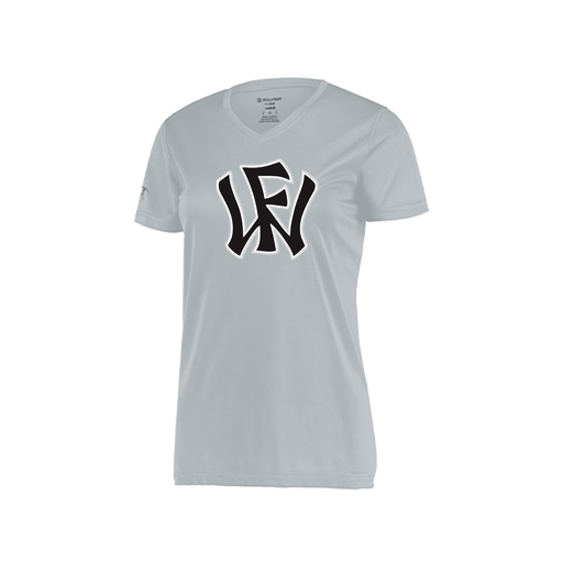 [222820.099.S-LOGO1] Ladies Movement Dri Fit Shirt (Female Adult S, Silver, Logo 1)