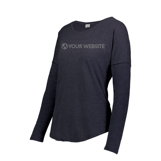 [FTLCUBNV-FAXS-LOGO3] Ladies LS Ultra-blend T-Shirt (Female Adult XS, Navy, Logo 3)