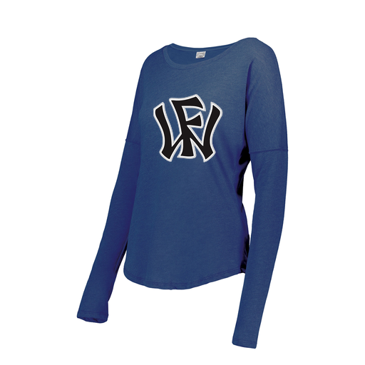 [FTLCUBRY-FAXS-LOGO1] Ladies LS Ultra-blend T-Shirt (Female Adult XS, Royal, Logo 1)