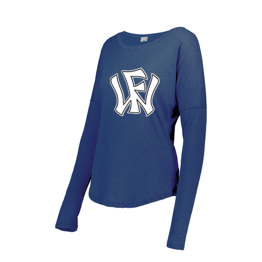 [FTLCUBRY-FAXS-LOGO2] Ladies LS Ultra-blend T-Shirt (Female Adult XS, Royal, Logo 2)