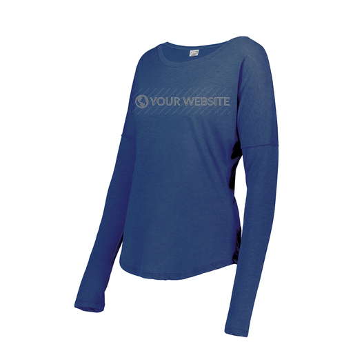 [FTLCUBRY-FAXS-LOGO3] Ladies LS Ultra-blend T-Shirt (Female Adult XS, Royal, Logo 3)